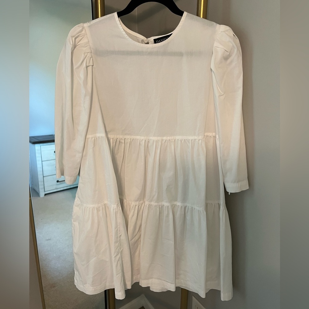 Danielle Bernstein white mini dress